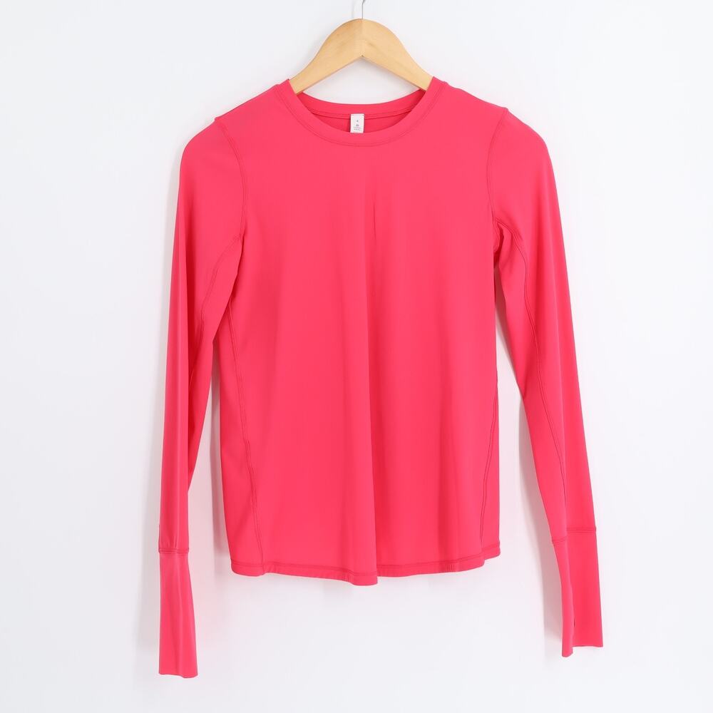Lululemon Sz 4 Sunaway Runaway Long Sleeve Boom Juice Pink